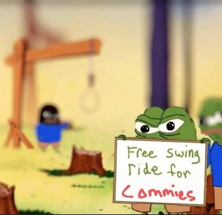 Free swing ride for commies