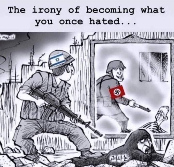 The irony of becoming what you once hated ... So-called Jews turning in to Nazis