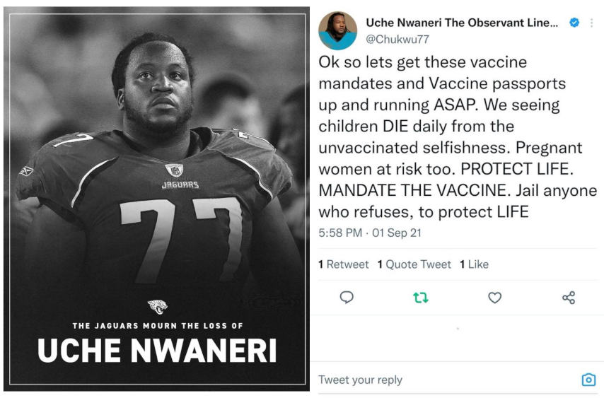 lying fascist vaccine nazi uche nwaneri gets what he deserves - death by vaccine